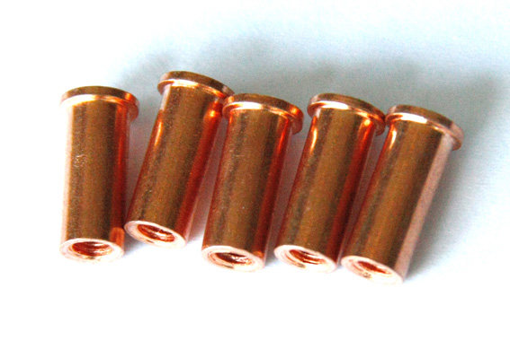 Φ5 m3 铁镀铜 内螺纹内牙螺母 点焊螺母 铁镀铜焊接螺母 铜钉