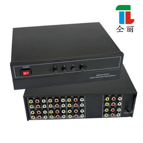 仝丽 音视频分配器 四进十二出 音视频切换器 切换器 VSW4P12