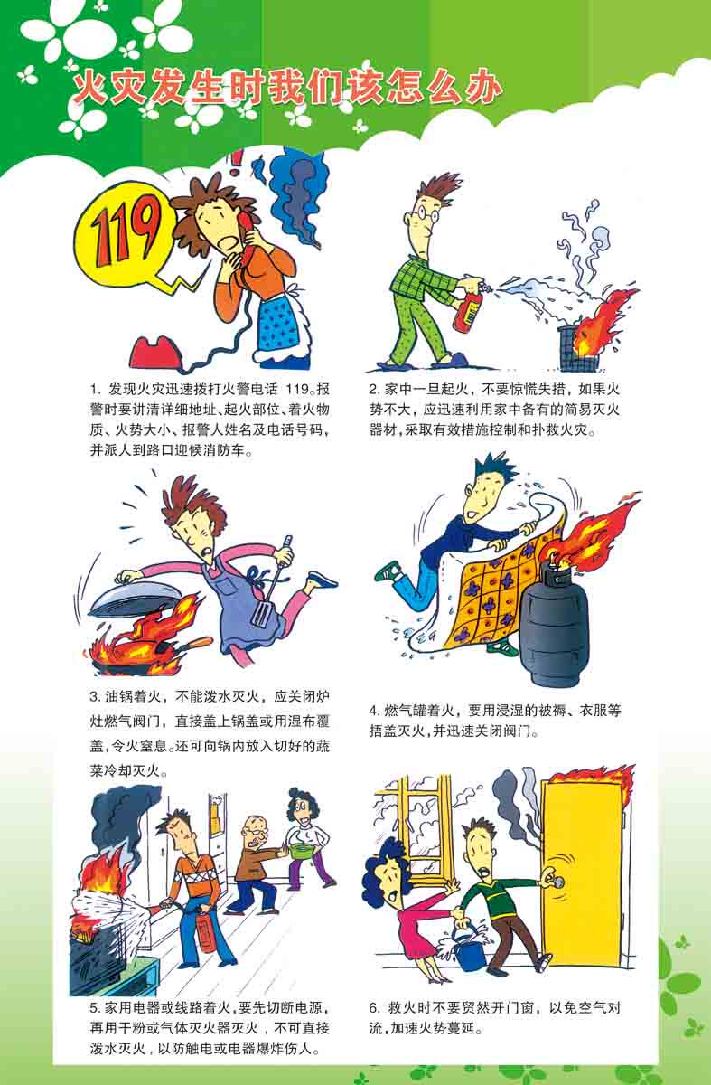 海报印制304素材防灾减灾展板44火灾发生时我们该怎么办   tif