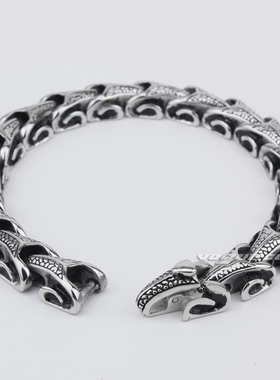 复古时尚风钛钢手链包邮