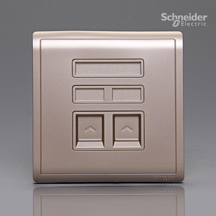 施耐德丰尚沉醉金色 电话电脑插座e8232tdrjs_5_wg 网络网线百兆