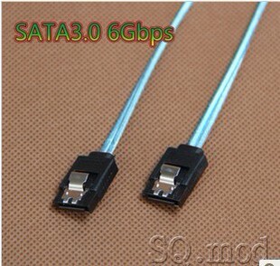 SAS线身双通道SATA3数据线(6Gbps)带双直头带硬盘弹片铝箔屏蔽