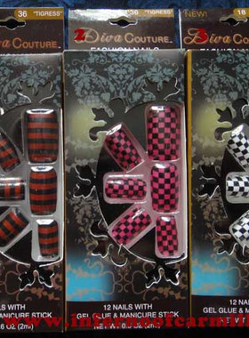 吸血鬼哥特朋克nana摇滚假指甲指甲贴 送胶正品HOT TOPIC