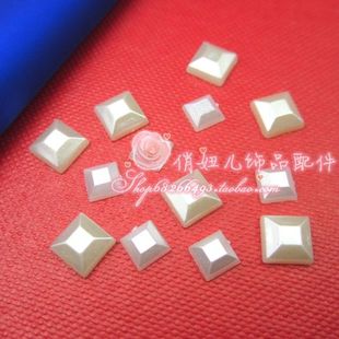 diy配件 仿珍珠貼片 手機美容 手機貼鉆材料 正方形