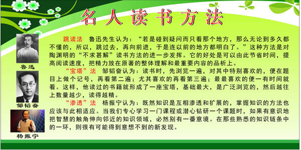 702海报印制展板写真喷绘贴纸素材168读书节名人读书方法