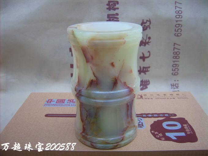 阿富汗玉笔筒文房墨客实用观赏美品玉饰万超珠宝200588