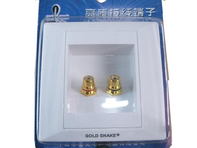 台湾GOLD SNAKE蛇王音响面板音箱座音箱接线盒莲花母一位两柱