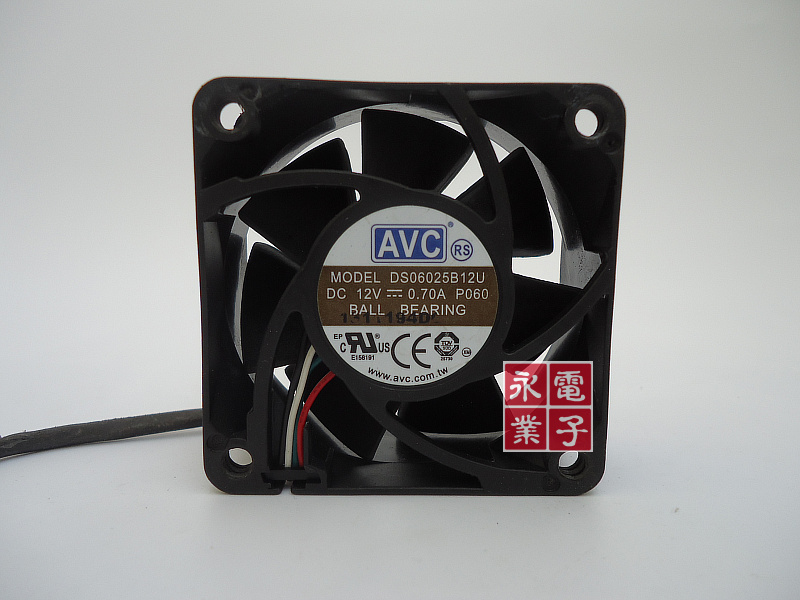AVC 6CM 6025 12V 0.70A 4线PWM控速 DS06025B12U 大风量散热风扇