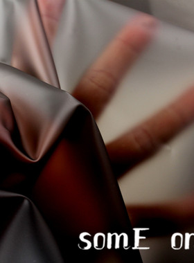 黑色半透明雾面磨砂tpu面料 透视服装风雨衣薄膜防水塑料布0.2mm