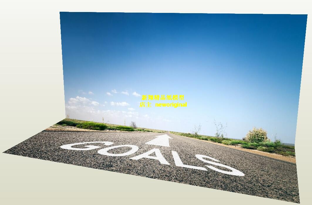 1比18 64目的地高速公路室内场景马路道路建筑车模汽车场景模型