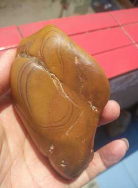 黄蜡石籽料水冲细蜡冻黄红料手把摆件观赏原石天然奇石信江蜡石料