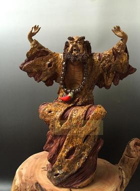 陶瓷石湾公仔佛像风水达摩工艺品