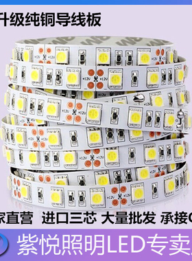 led灯带12v防水3528/5050/5630超亮裸板滴胶广告柜台室内装修灯条