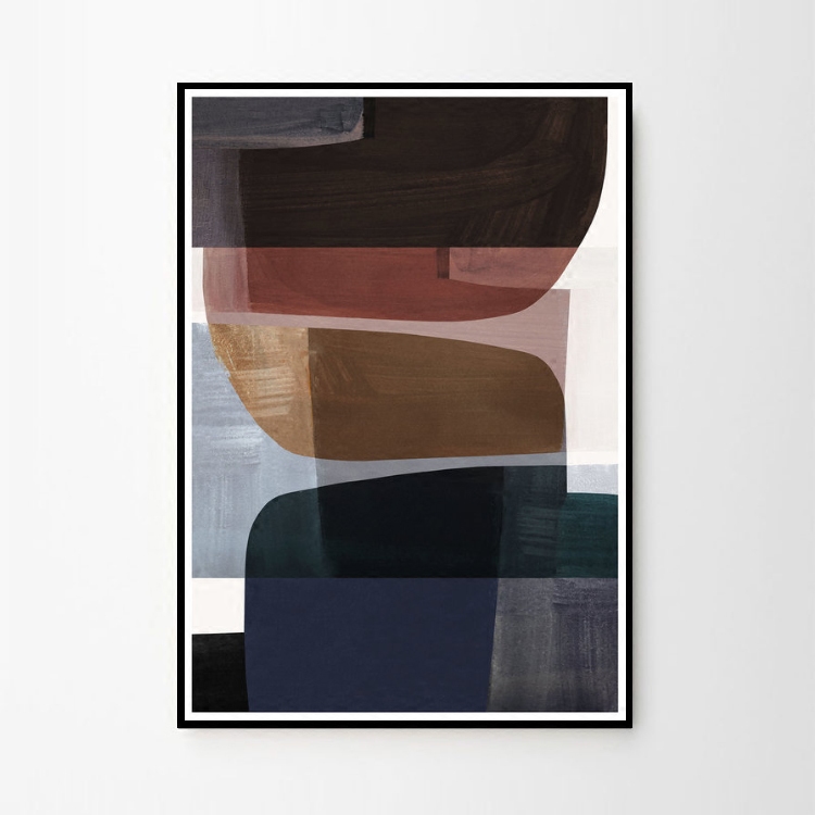 进口丹麦抽象风艺术装饰画