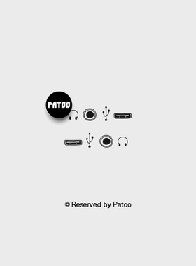 【PATOO怕痛】原创防水纹身贴 耳机孔和USB 黑白个性创意礼物手腕