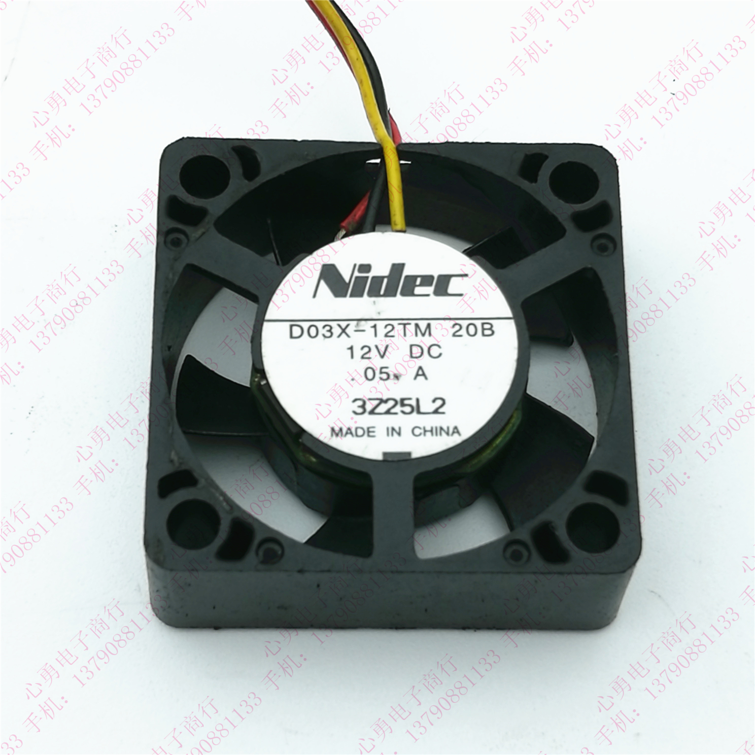 原装Nidec D03X-12TM 20B 3010 12V 0.05A 3cm 3线 静音散热风扇