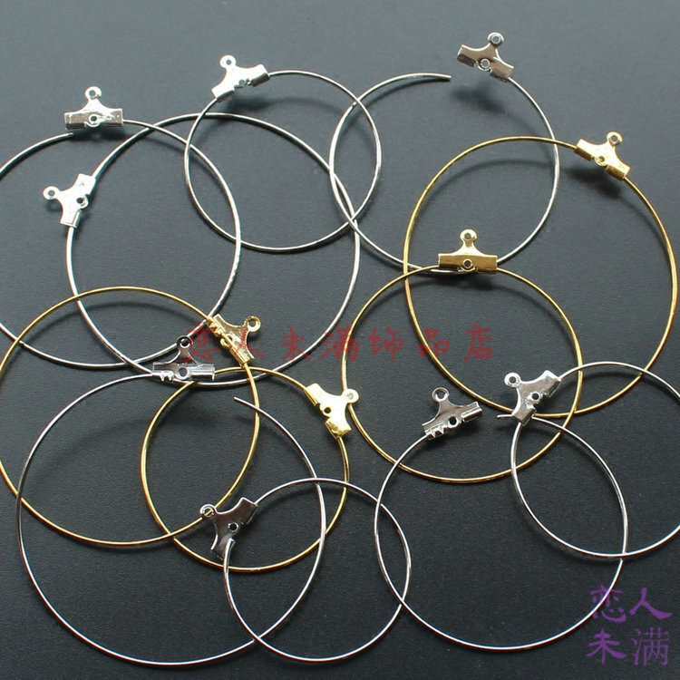 纯铜电镀18k金法式耳勾