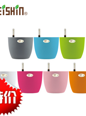 诚信SEISHIN自动浇灌花盆懒人塑料储蓄水浇吸水灌溉盆多肉盆