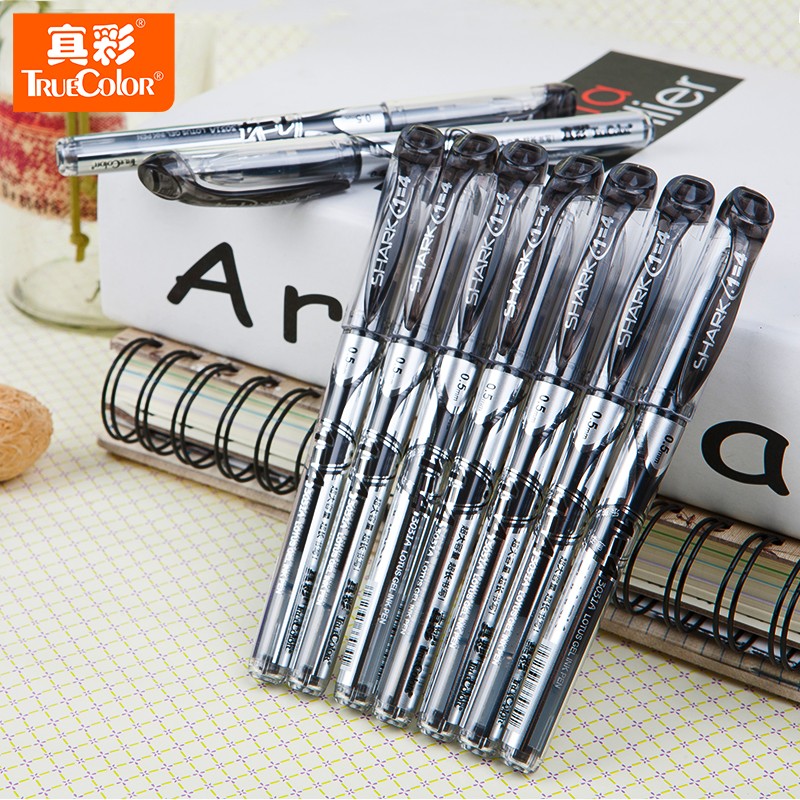 Õæ²Ê3031A´óöèÓãÖÐÐÔ±Ê 0.5mm°ì¹«Ë®±Ê ´óÈÝÁ¿Ë®±Ê Ç©×Ö±Ê 10Ö§