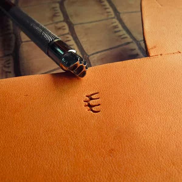 皮雕印花工具 Johnleather产钢制松树纹印花工具F922 松树叶工具