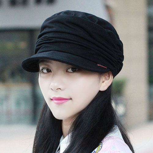 女士时尚平顶鸭舌帽子