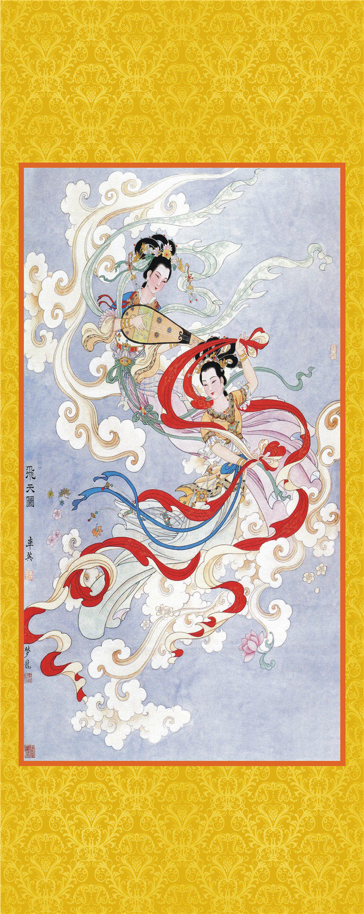 飞天仙女结缘佛像挂画卷轴绢丝挂画菩萨画像220佛教道教书画字画 - 小编推荐 - WePost 全民代运 - 马来西亚中国淘宝代运与集运专家
