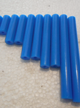 蓝色压棒 治具支撑柱 蓝色支撑棒 ￠10MM POM  赛钢棒 两头M4牙