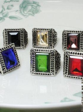 男士欧美风复古宝石戒指