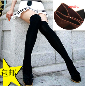 秋冬长筒袜日系女学生长袜女士过膝袜显瘦棉质高筒袜防滑大腿袜