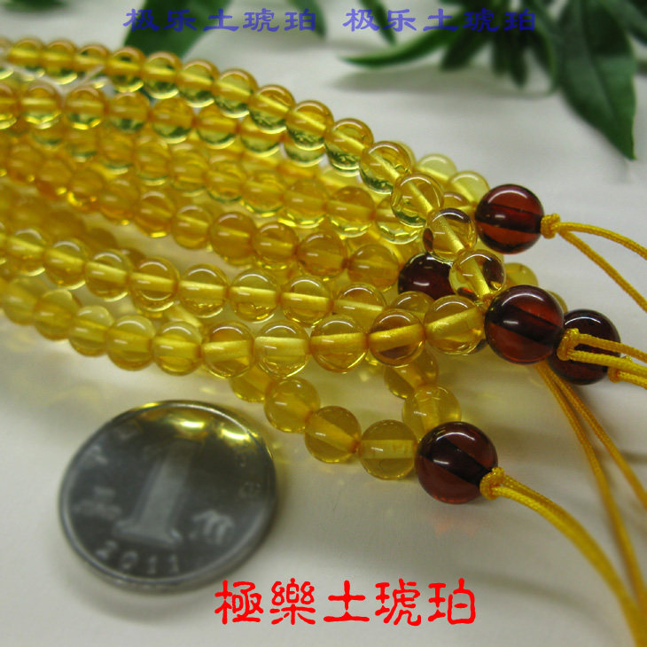【极乐土琥珀】7140天然金珀吊坠挂绳3.1~5 琥珀挂绳 毛衣链