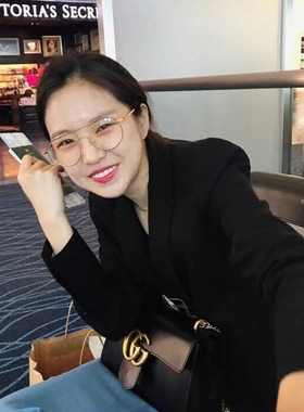 韩国正品代购直邮拼色金边框架