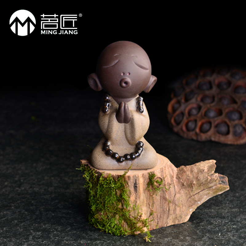 茗匠茶具摆件汝窑茶宠开片可养陶瓷摆设工艺茶道漏架零配件