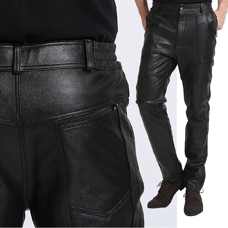 Pantalon cuir homme droit pour hiver - Ref 1481682 Image 1