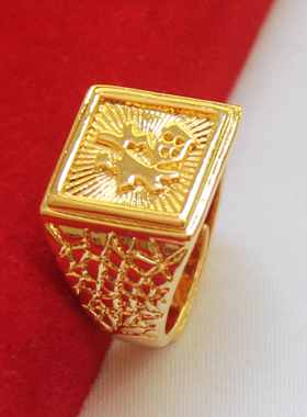 福字镀金开口黄铜结婚饰品戒指