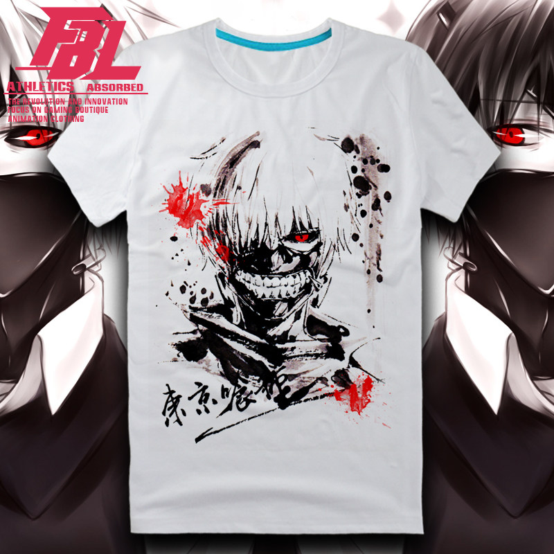Pa Wolf Tokyo Ghoul Kim Wood summer comic T-shirt pure cotton Short sleeved student clothesin the Men's clothing, T-shirt  category - from Buy2taobao.com to provide professional Taobao agent buy service