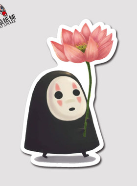 无脸人贴纸 千与千寻贴纸 个性贴纸可爱拉杆箱贴纸 防水箱包贴纸