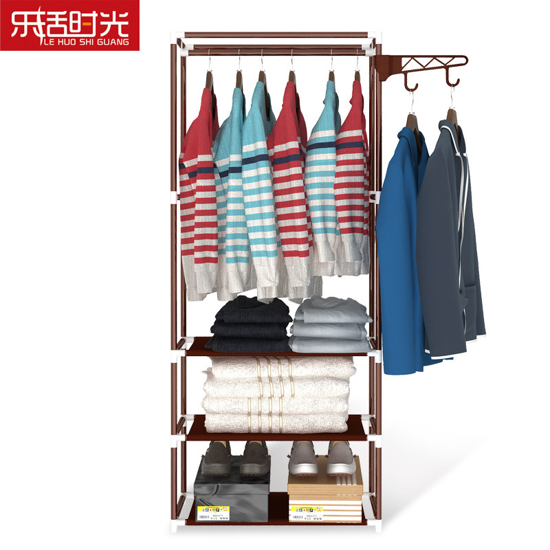 衣帽架落地折叠室内简易挂衣架卧室收纳晾衣服架子组装家用挂衣柜在类目 住宅家具, 架类, 衣帽架中 - 来自Buy2taobao.com提供专业的淘宝代购服务