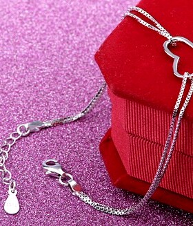 中秋节甜美风镂空心扉纯银首饰品