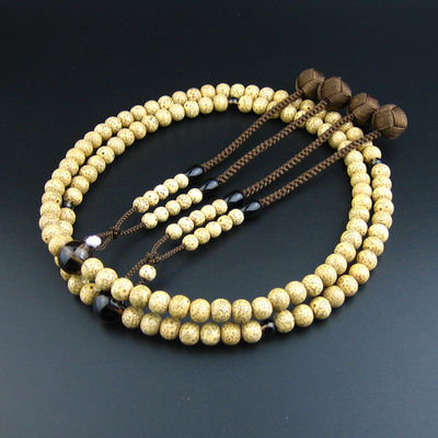 妙莲花日本御念珠真言宗东密108星月菩提进口茶水晶小田卷房包邮