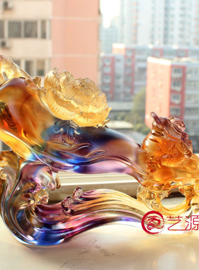 如意琉璃高档办公桌商务装饰品