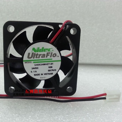 全新 Nidec 4010 24V U40X24MHZ7-61 4CM 变频器 散热风扇
