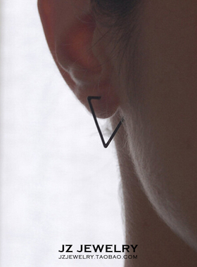 JZ Earings 欧美简约ins风网红耳钉 韩国气质几何三角形耳环女