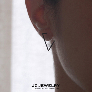 JZ Earings 欧美简约ins风网红耳钉 韩国气质几何三角形耳环女