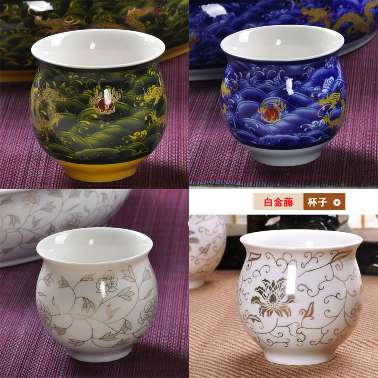 陶瓷酒杯双层防烫隔热功夫茶具