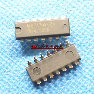 DIP14 直插邏輯IC SN74LS06N 74LS06N 現貨 原裝
