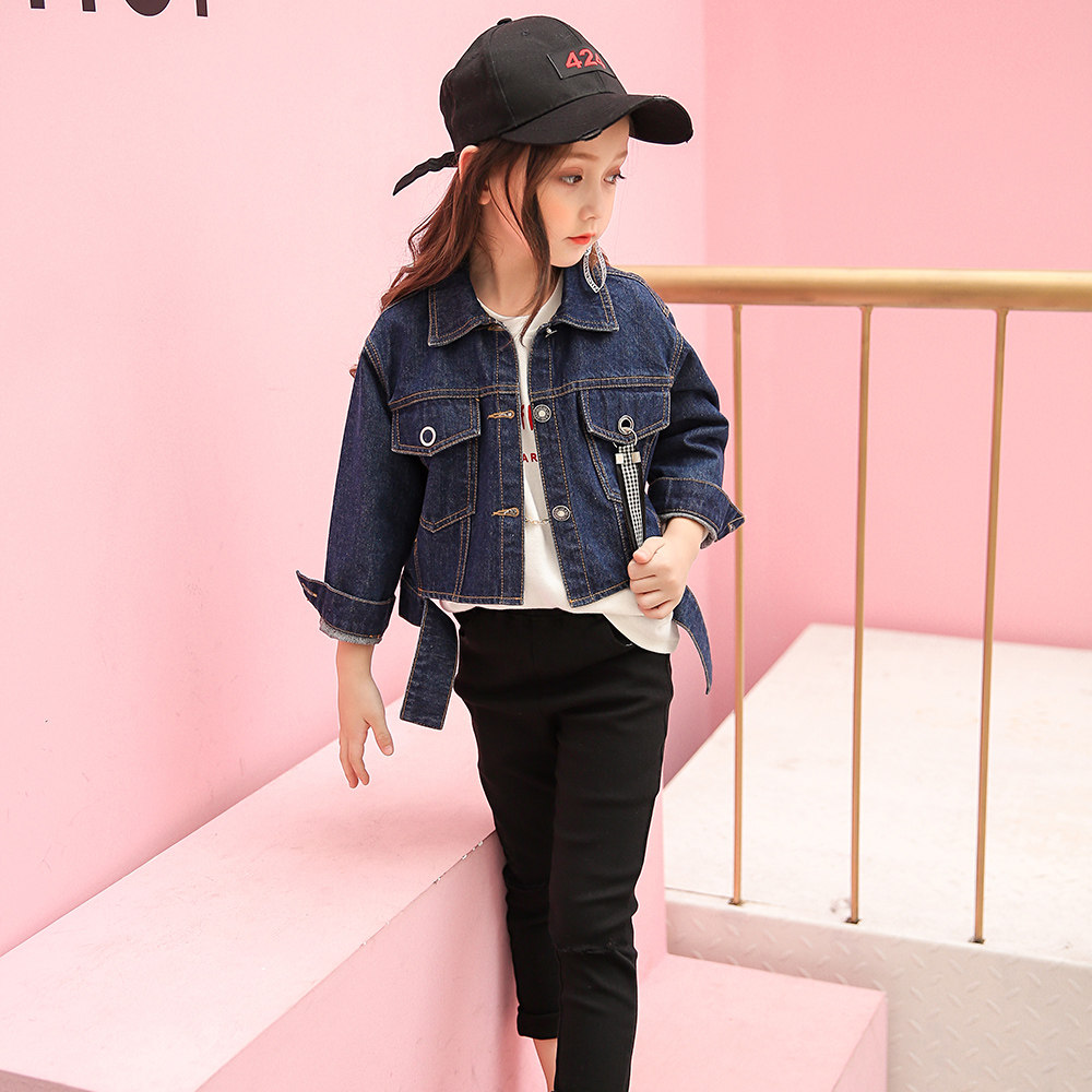 Children's cowboy clothes 2021 spring and autumn Children's clothing new pattern Big boy cowboy coat have cash less than that is registered in the accounts girl leisure time Jacketin the Children/Baby/Family fitted , Coat/Jacket/Overcoat , Ordinary jacket  category - from Buy2taobao.com to provide professional Taobao agent buy service