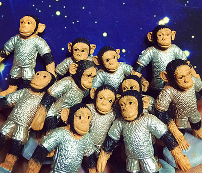 【绝品】美国正版太空小猩猩 散货 摆件 公仔 迷你公仔摆件 3cm