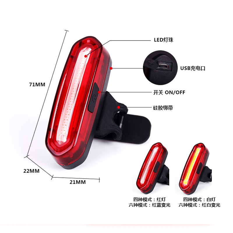 Eclairage pour vélo NECE - Taillights - Ref 2400398 Image 1
