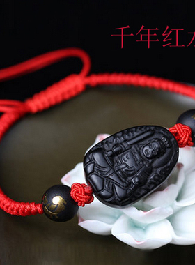 属鸡精雕守护神不动尊菩萨手链