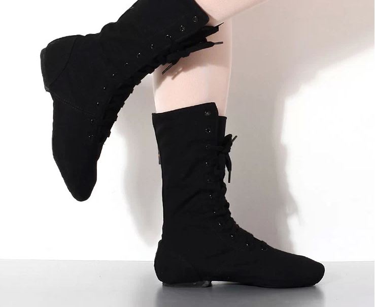 帆布加长练功鞋民族舞